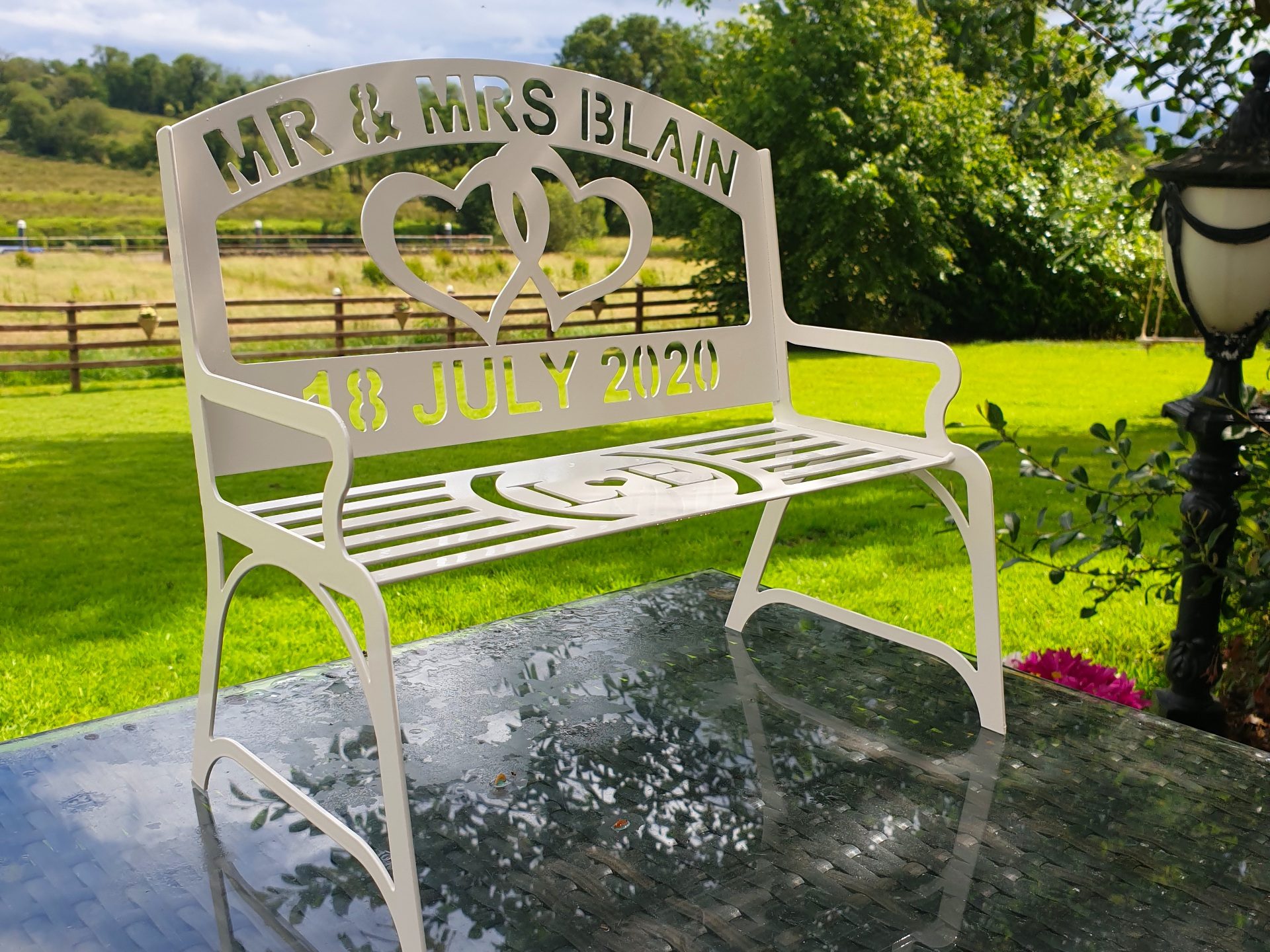 mini wedding bench